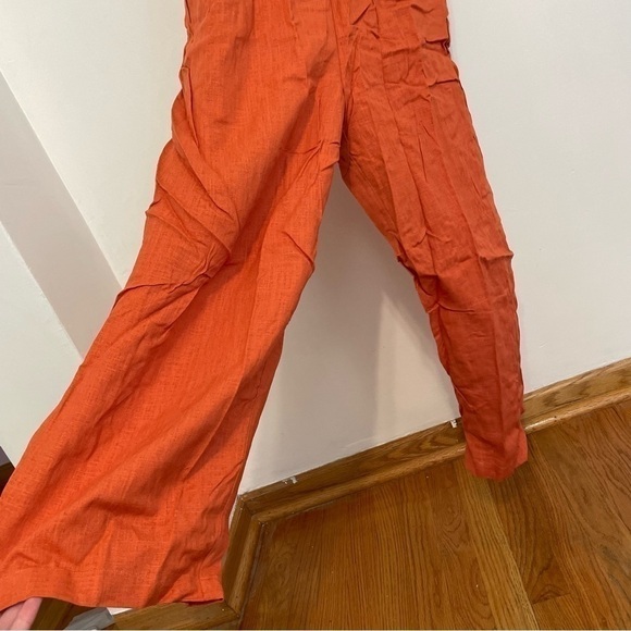 NEW NWT MODCLOTH Plus Size Every Waking Momentum Jumpsuit Orange Sleeveless Crop - Picture 8 of 15